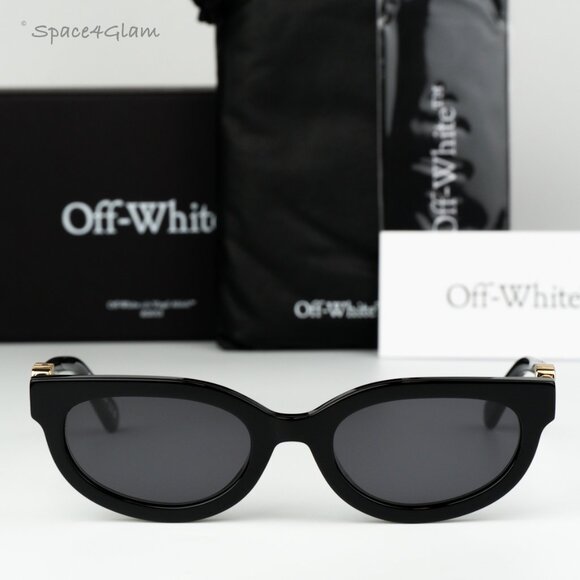 Off-White Other - Off-White Men Sunglasses Black Grey Cat Eye OERI13D SPARKS 1007 NEW AUTHENTIC